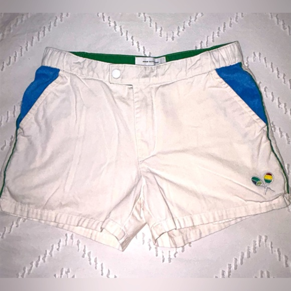 Urban Outfitters Cream and Blue Athletic Shorts